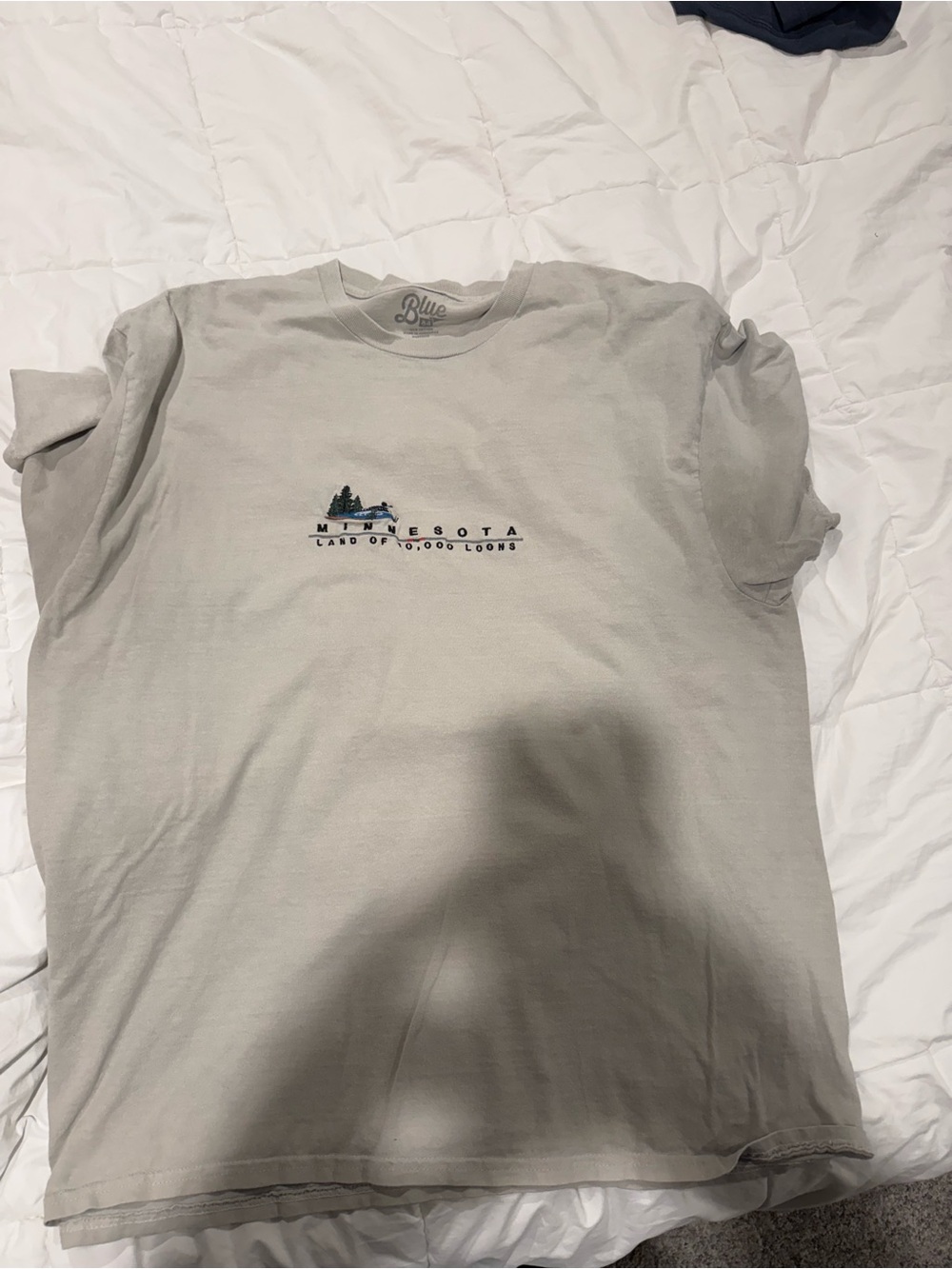 Minnesota Graphic Crewneck T‑Shirt - Light Gray